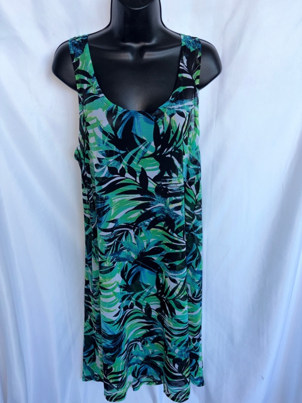 Swimsuits For All Coverup, mesh, tropical floral, 18/20, 23” PTP, 43” L